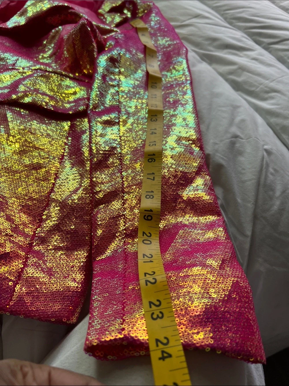 Fashion Nova Pink and Gold Sequin Blazer - Picture 14 of 15